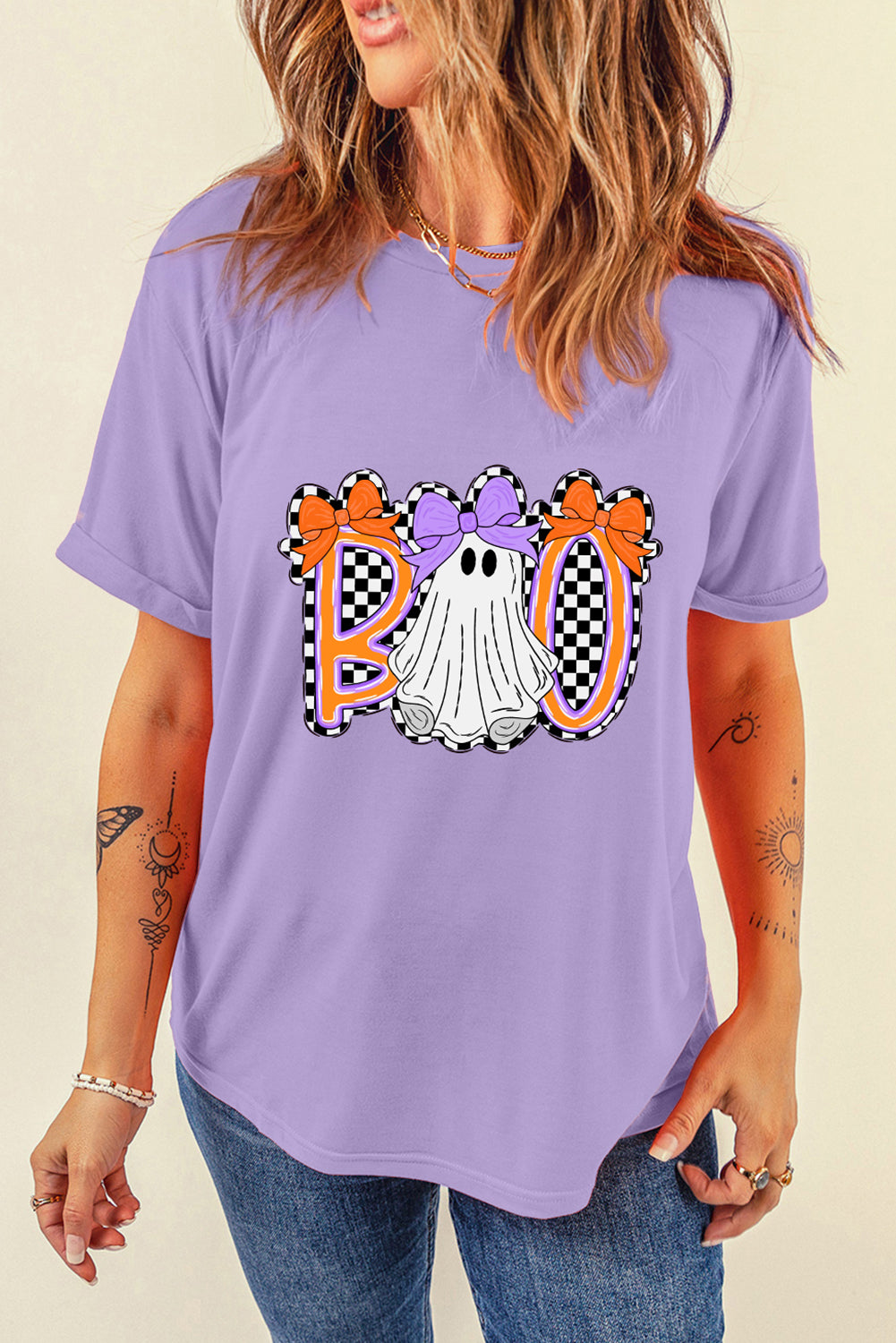 Checkered Cutie Boo Tee