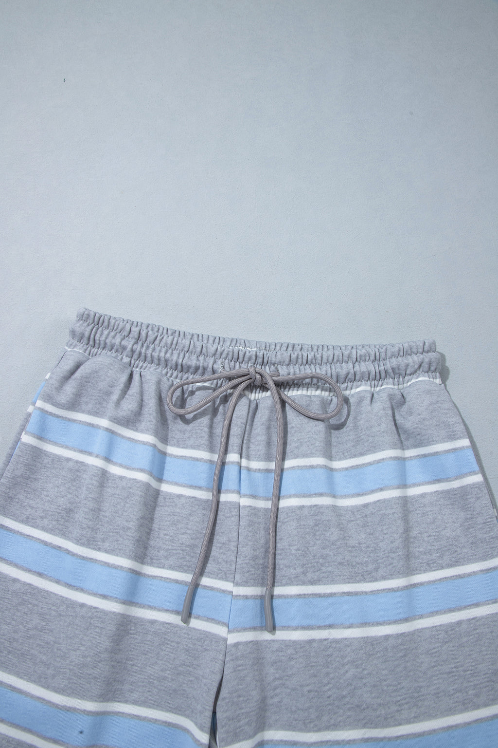 Striped Long Sleeve Pullover Top and Loose Pants Set