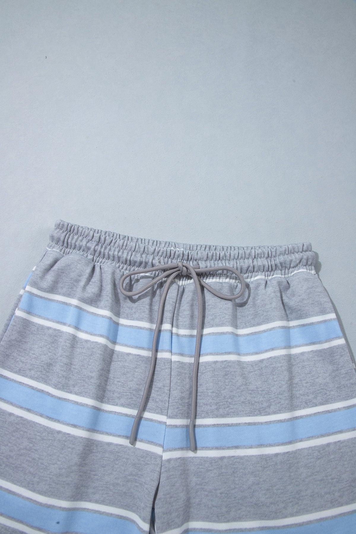 Striped Long Sleeve Pullover Top and Loose Pants Set