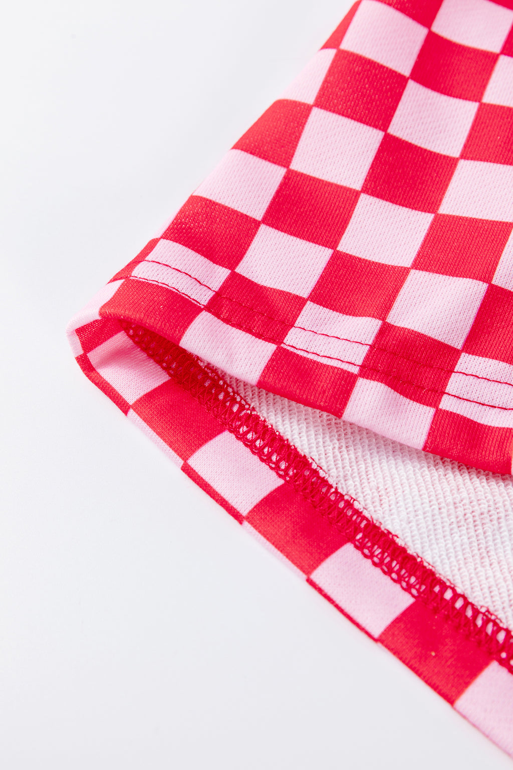Pink Checkered Casual Pants