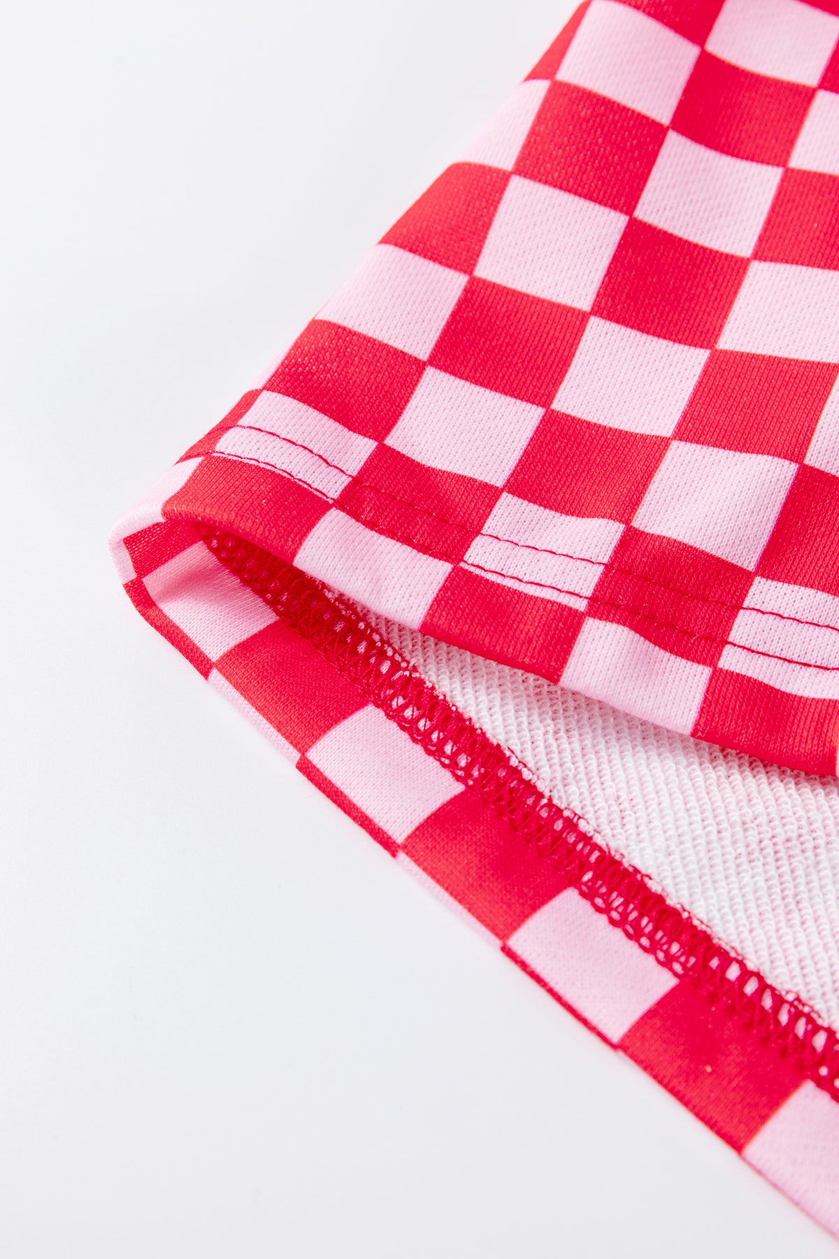 Pink Checkered Casual Pants