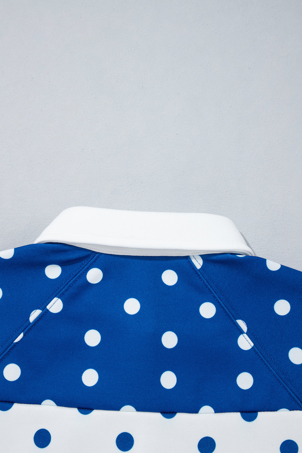 Polka Dot Colorblock Half Zip