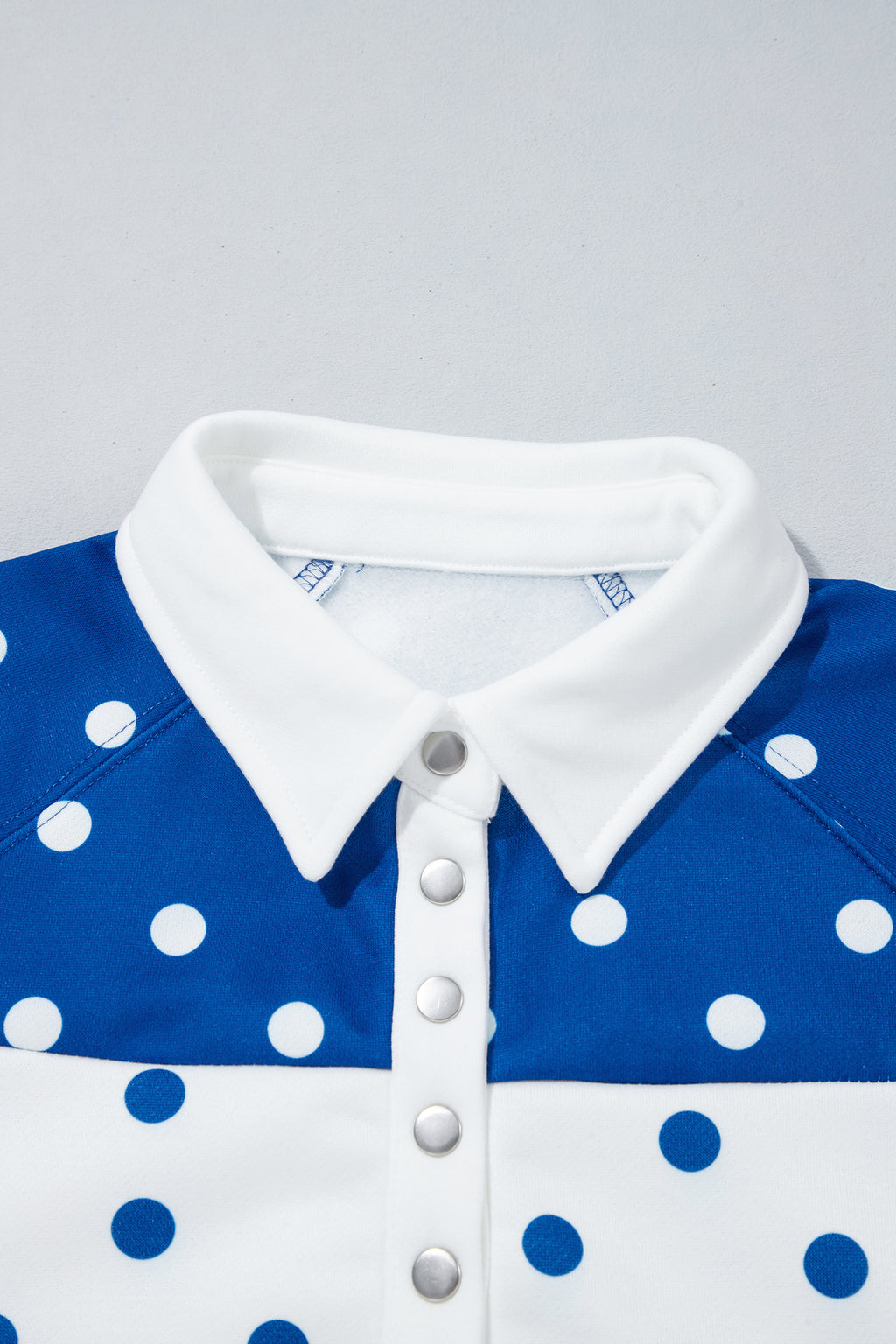 Polka Dot Colorblock Half Zip