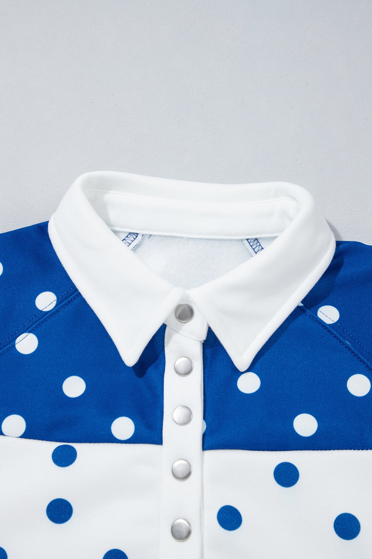 Polka Dot Colorblock Half Zip