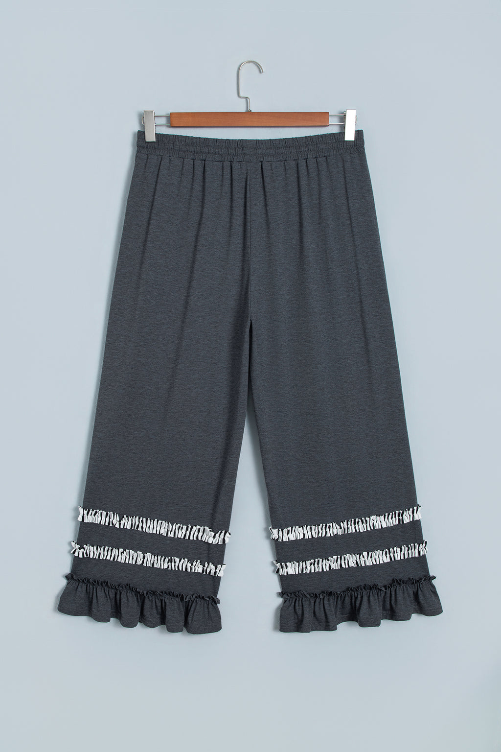 Ruffled Casual Wide Leg Pants