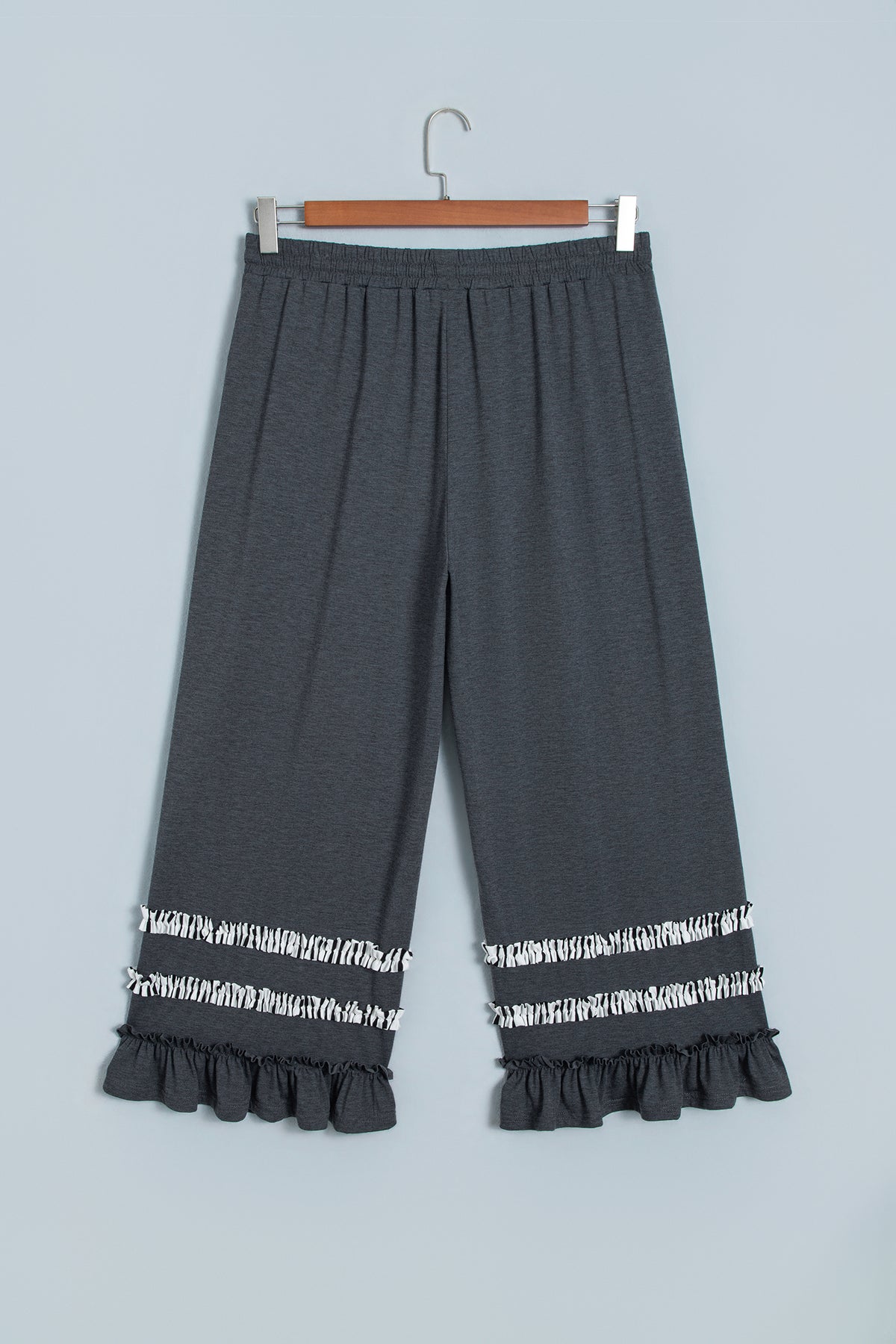 Ruffled Casual Wide Leg Pants