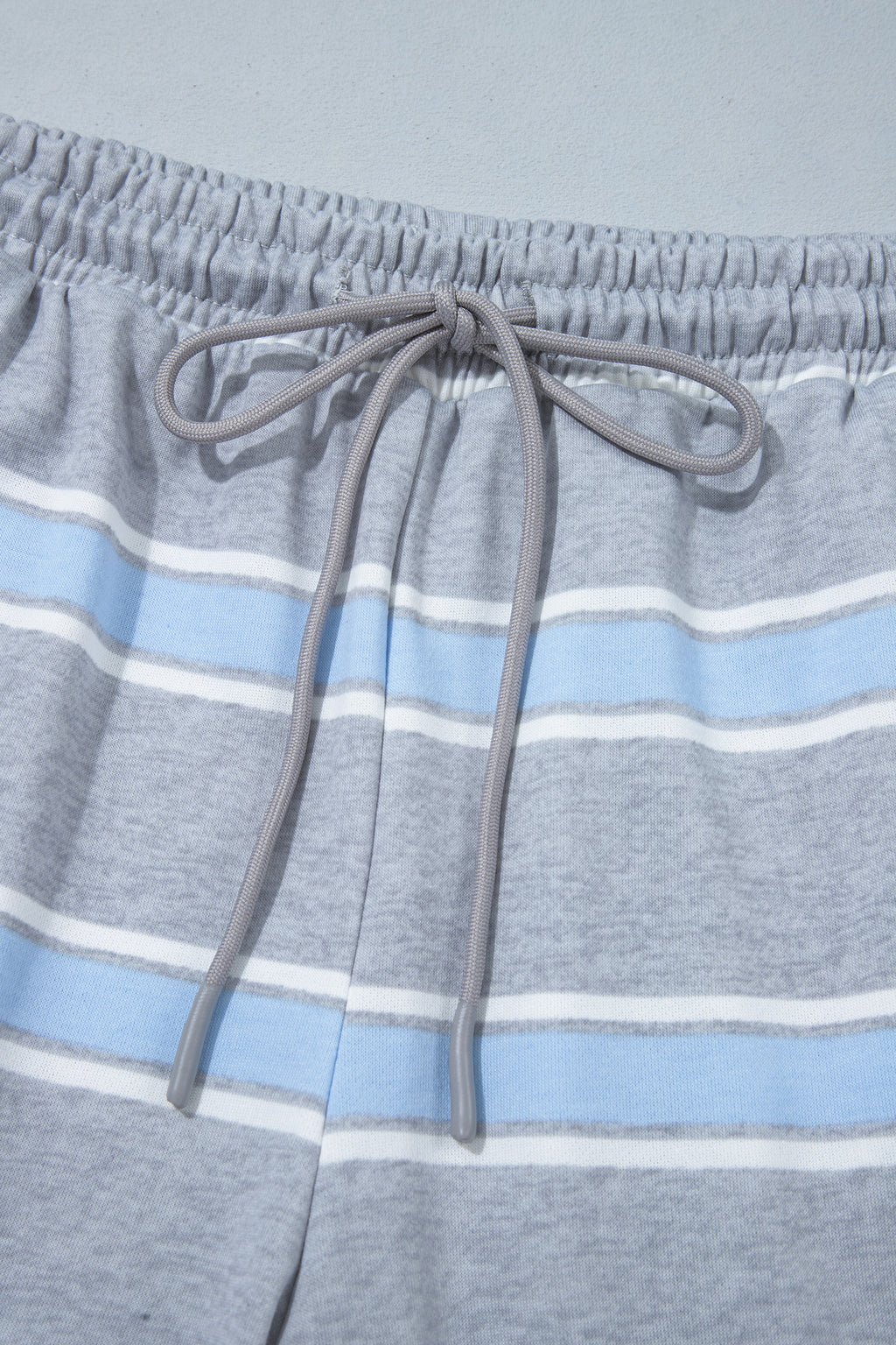 Striped Long Sleeve Pullover Top and Loose Pants Set
