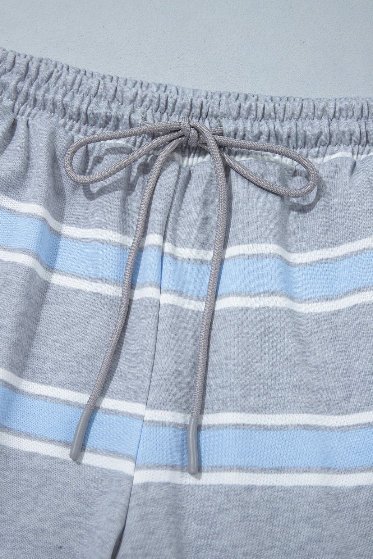 Striped Long Sleeve Pullover Top and Loose Pants Set