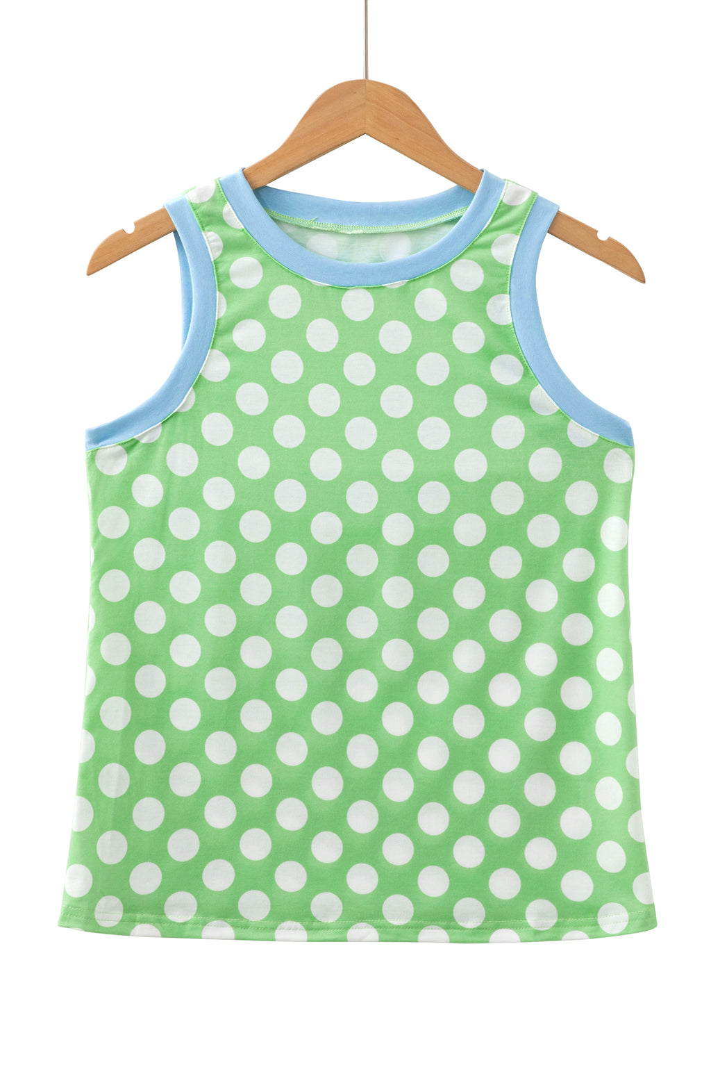 Green Polka Dot Tank Top