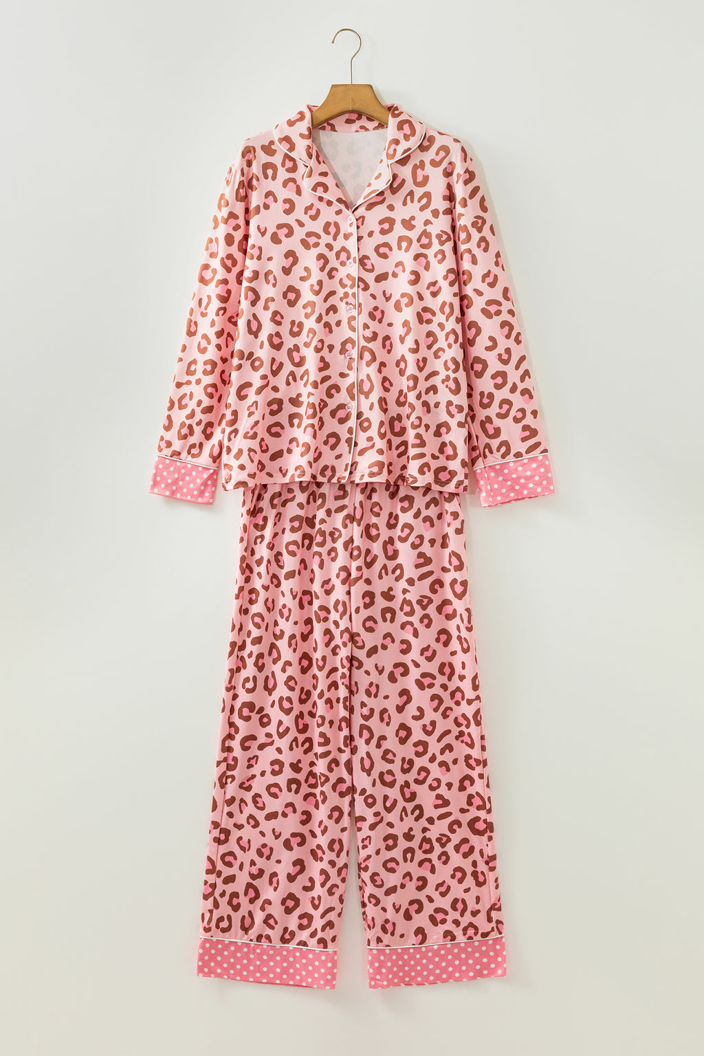Pink Leopard Pajama Set