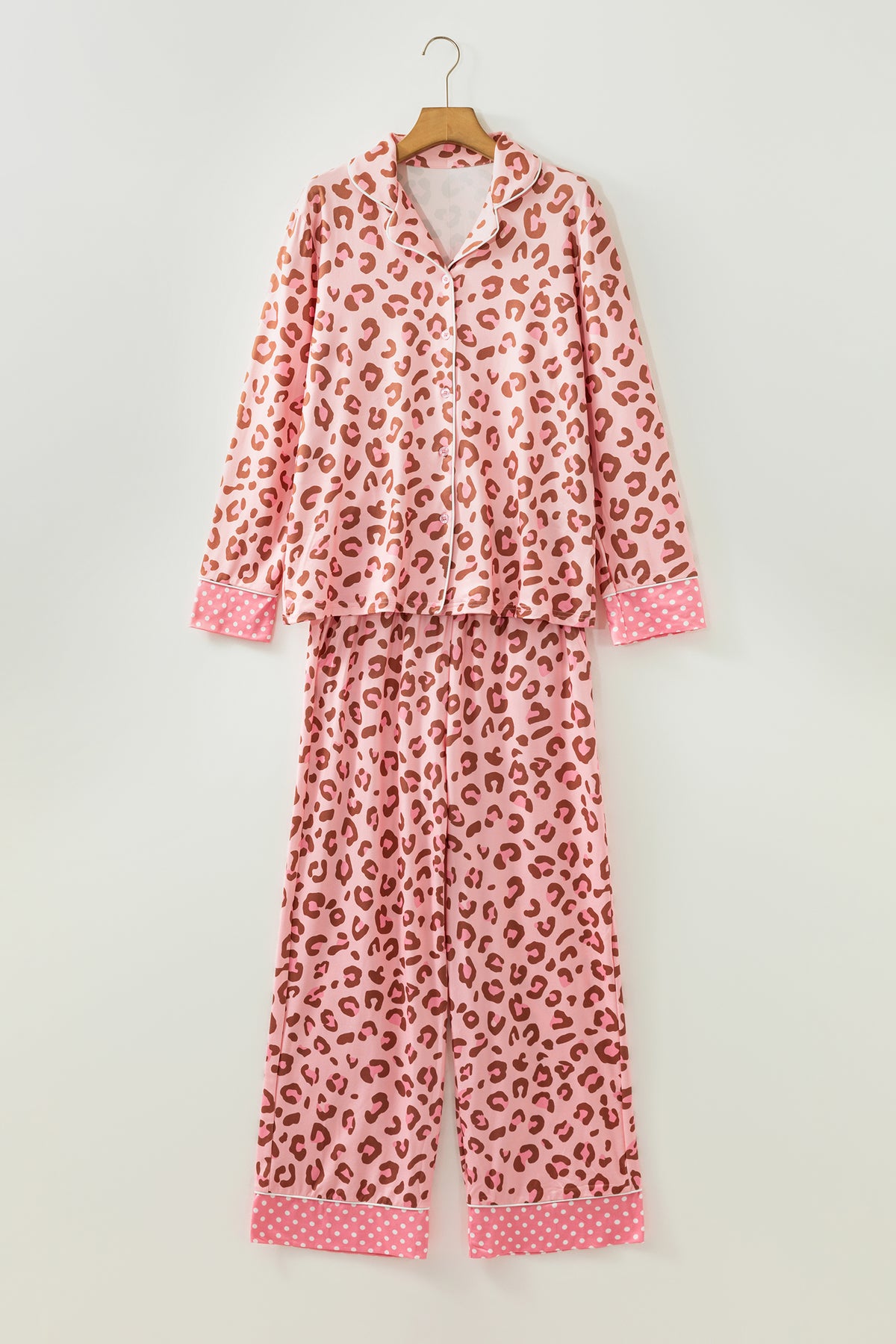 Pink Leopard Pajama Set