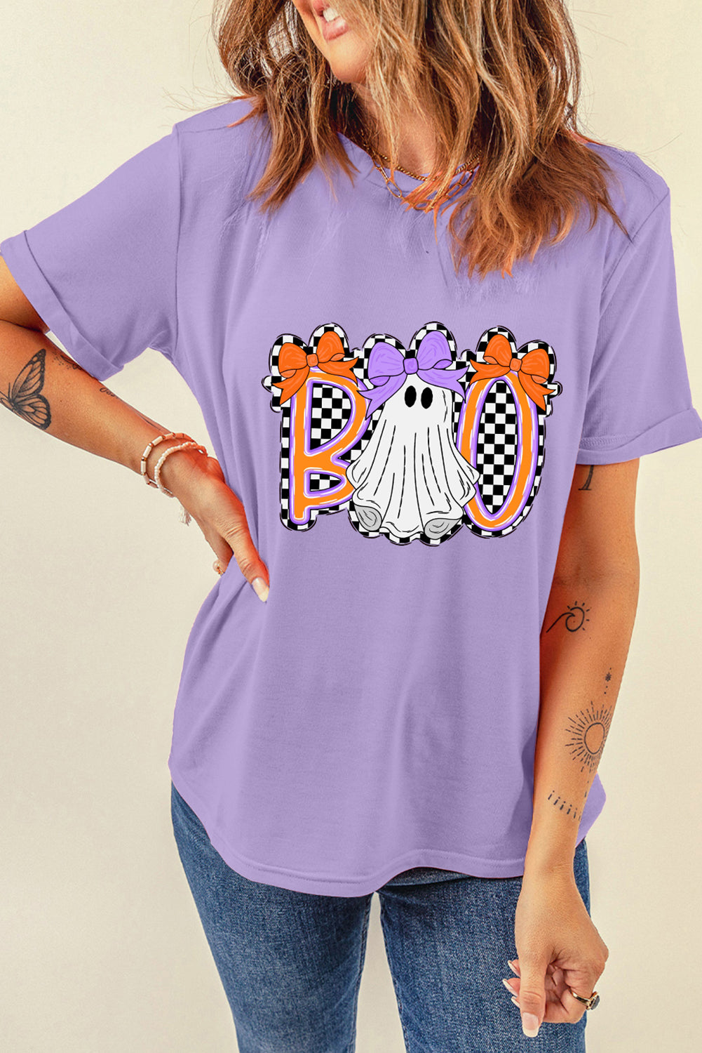 Checkered Cutie Boo Tee