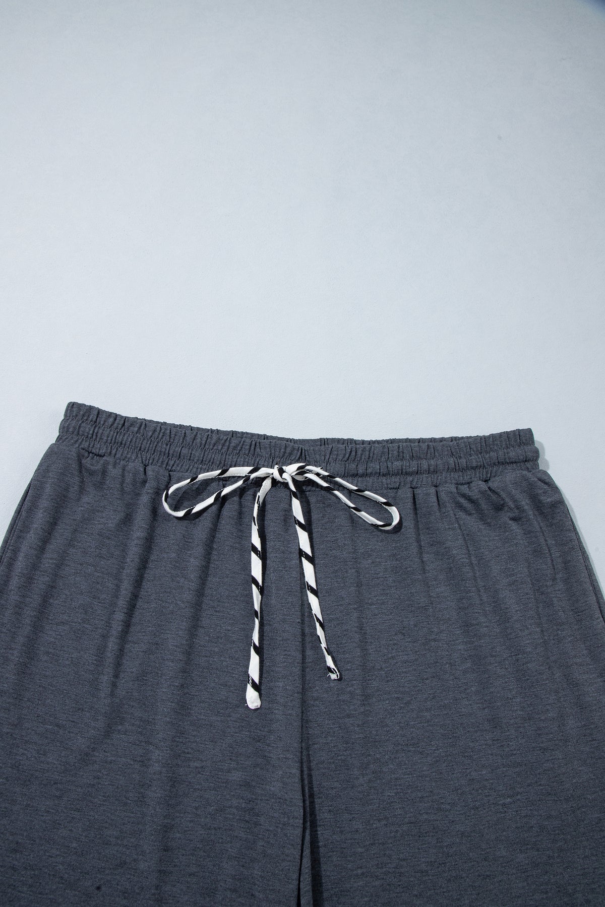 Ruffled Casual Wide Leg Pants