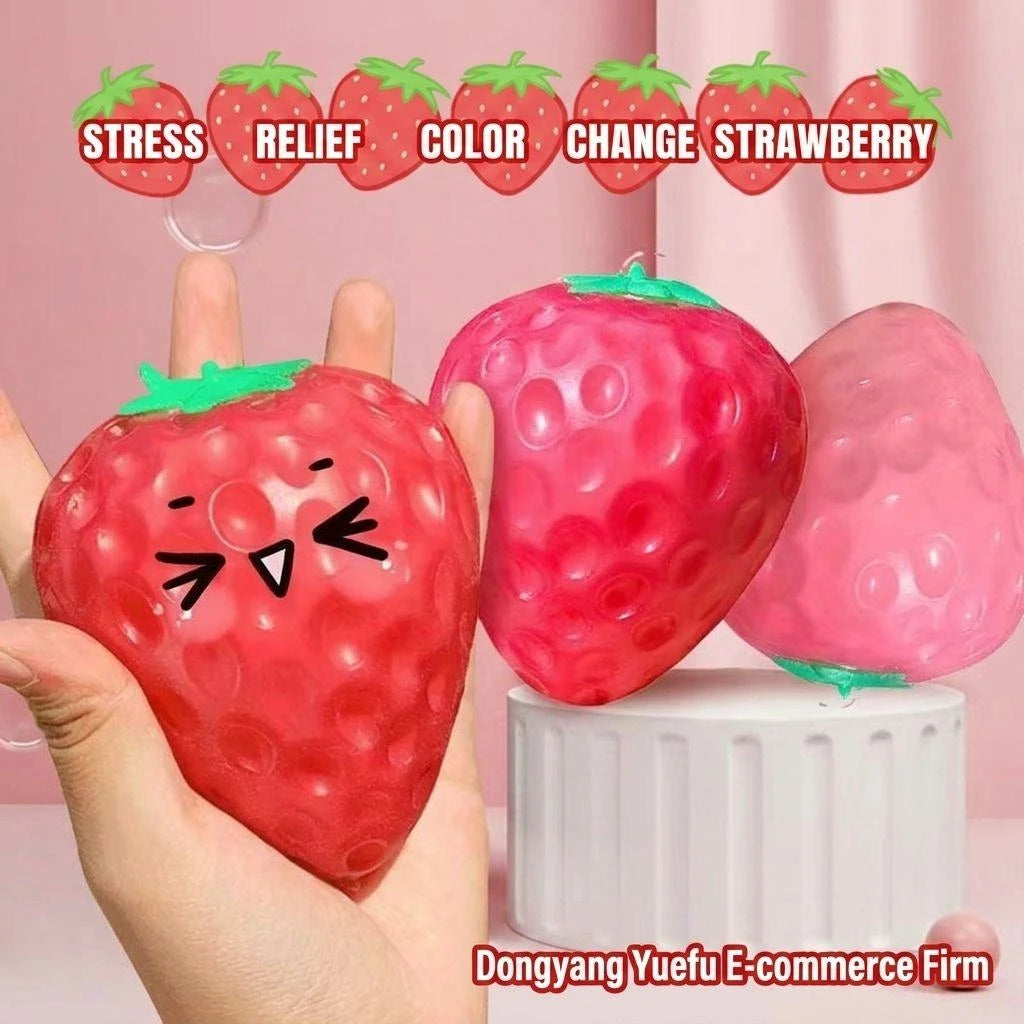 Big Strawberry Color Change Squishy