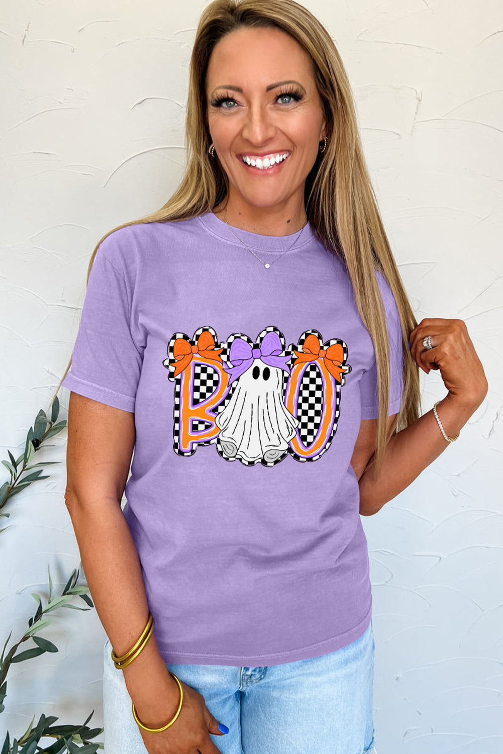 Checkered Cutie Boo Tee
