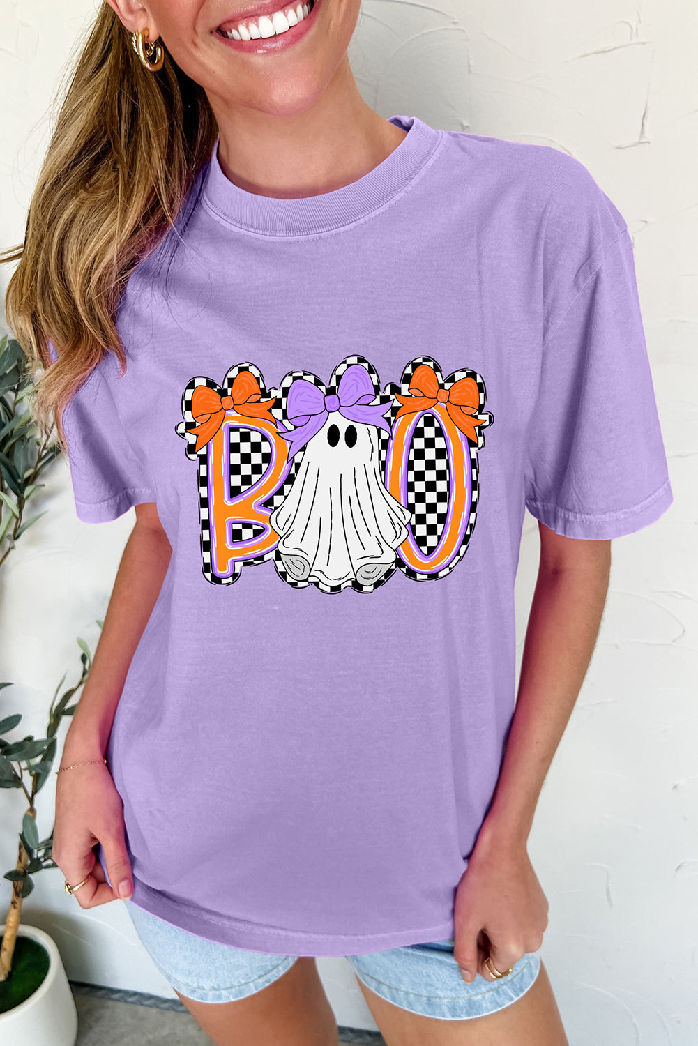 Checkered Cutie Boo Tee