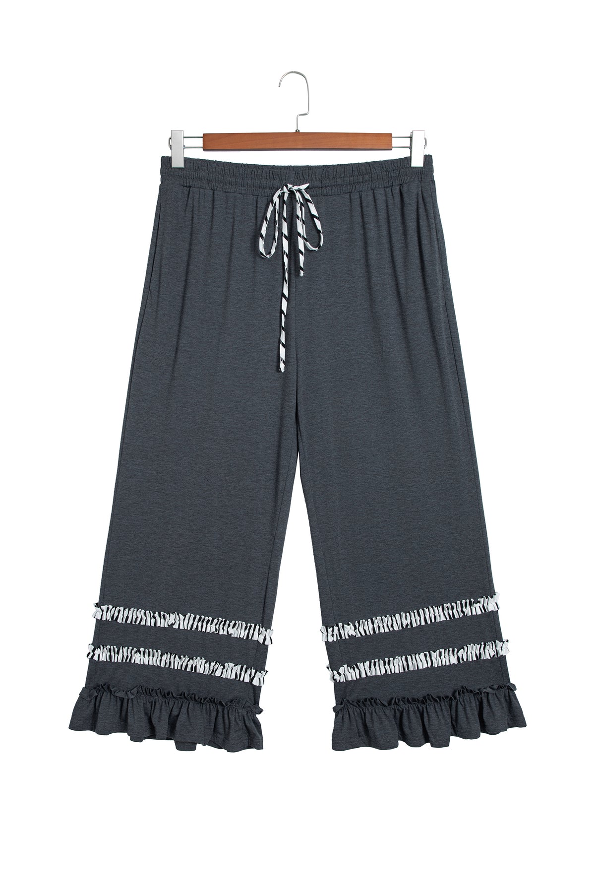 Ruffled Casual Wide Leg Pants