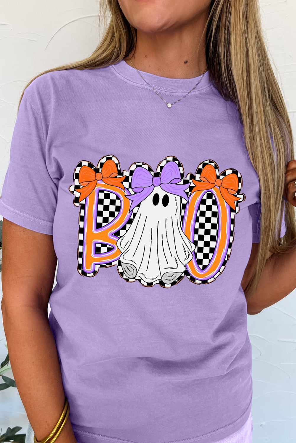 Checkered Cutie Boo Tee
