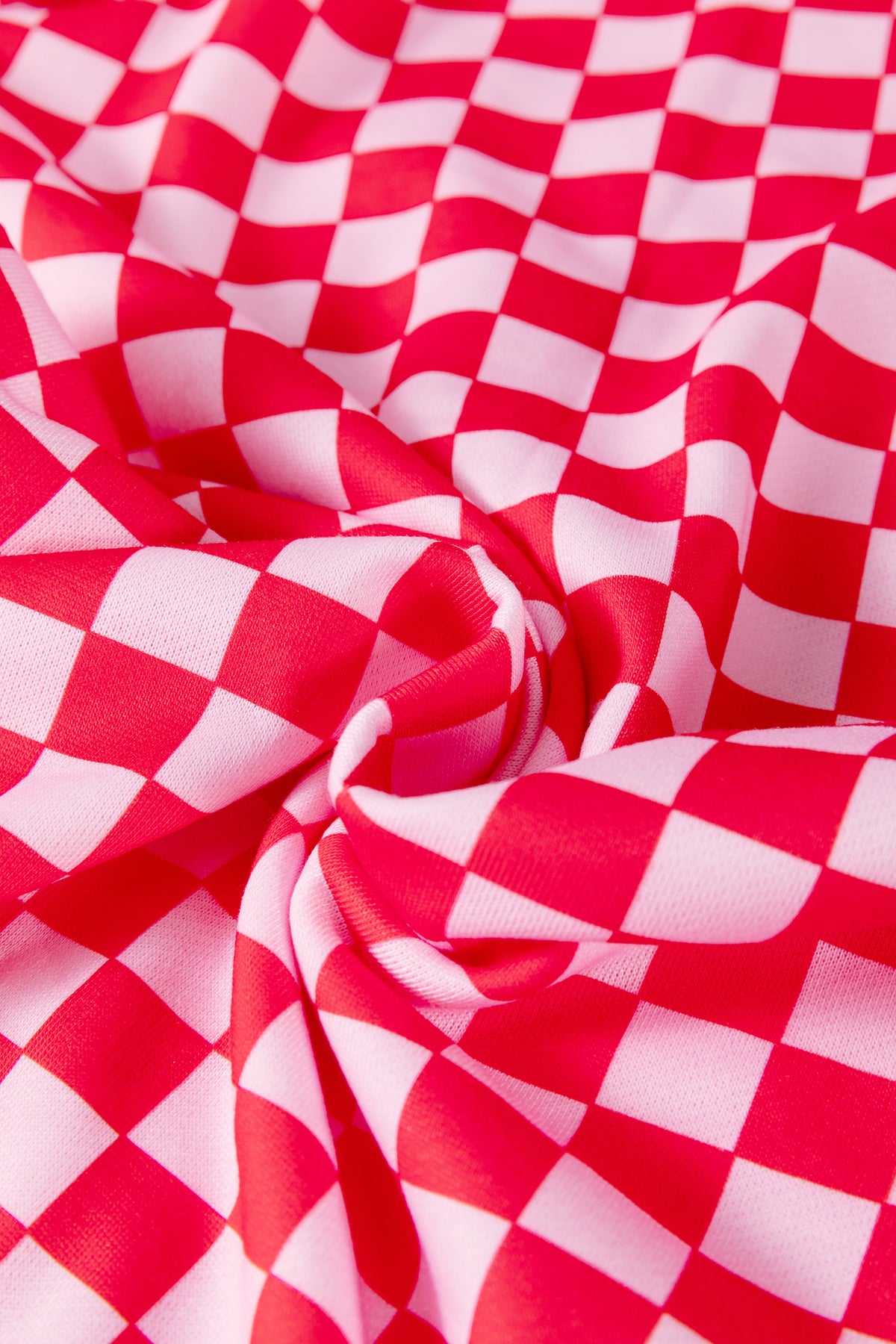 Pink Checkered Casual Pants